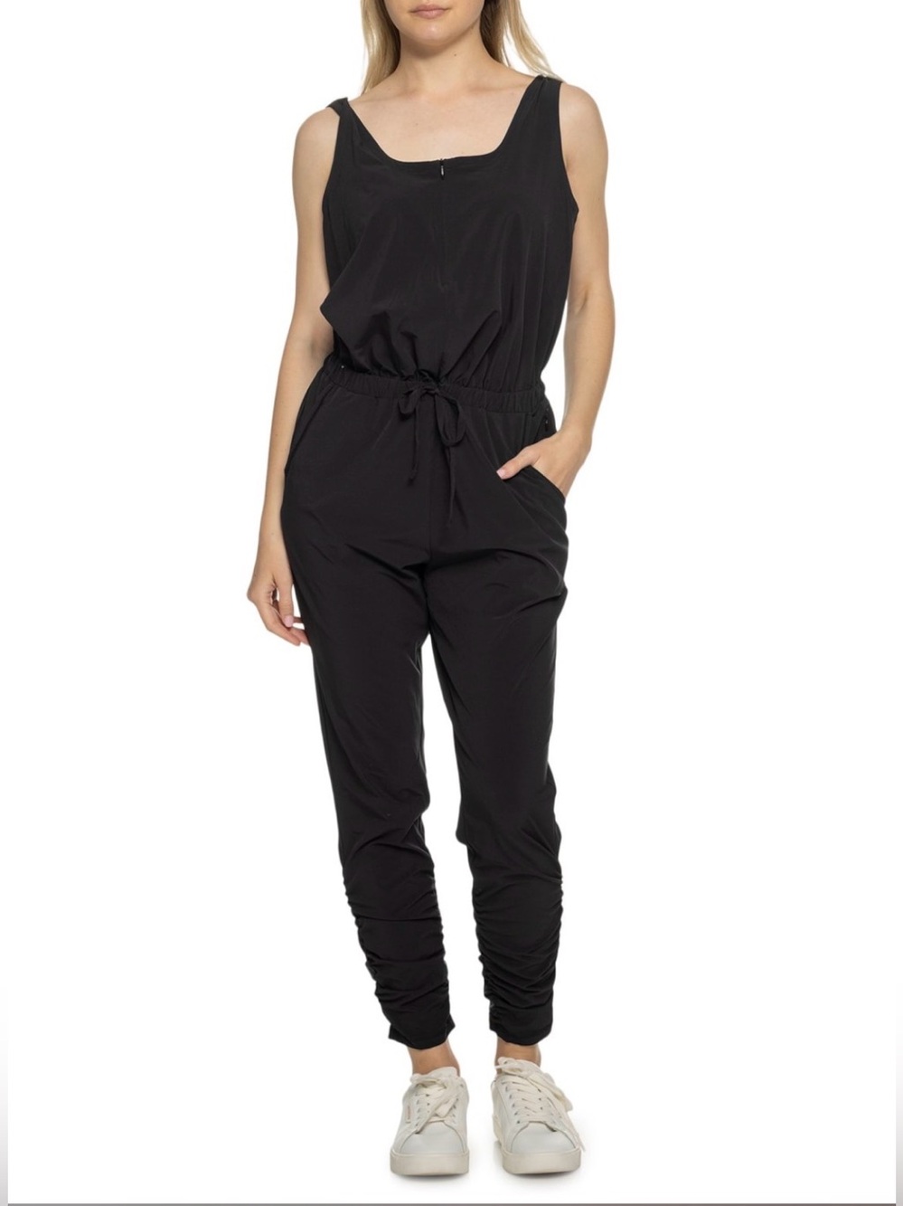 PRANA Railay Jumpsuit S 18.5” p2p Black $110 Retail NWT